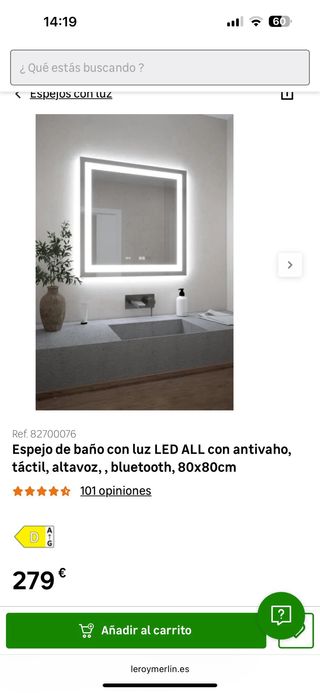 Espejo baño 80x80