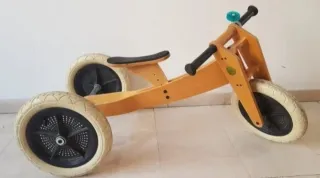 Triciclo madera desmontable características en fot