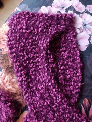 Conjunto Gorro y Bufanda Artesanal Morado