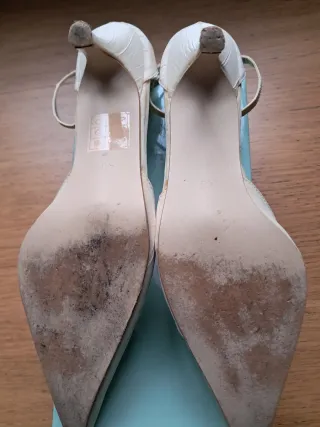 Zapatos de tacón beige,tela plisada,tacon 6cm