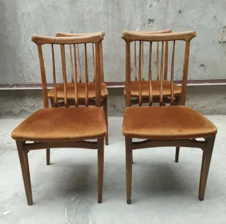 4 Sillas Mid-Century Restauradas
