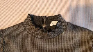 Vestido marrón y gris