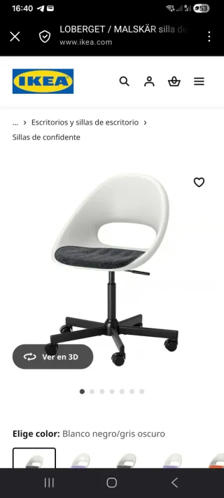 Silla confidente Ikea beige, LOBERGET / MALSKÄR