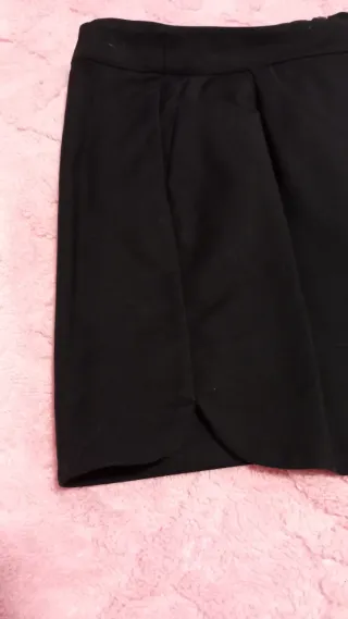 Minifalda Stradivarius Negra Talla L