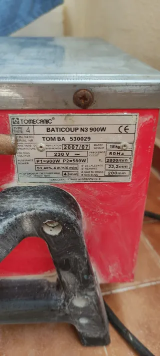 Cortadora de azulejos Tomecanic