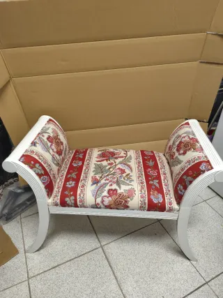 Colcha, fundas y banqueta a juego