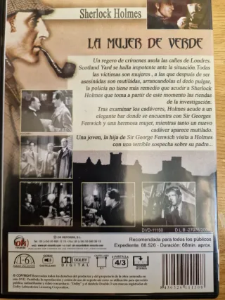 DVD Sherlock Holmes: La Mujer de Verde