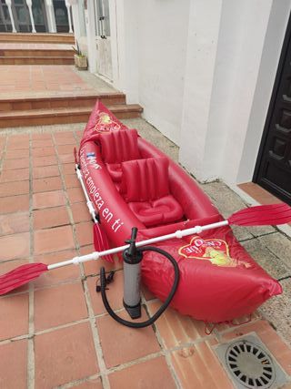 Kayak inflable 2 plazas con remos