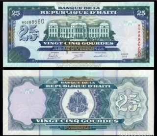 Billete 25 Gourdes Haití 2015 lee descripción