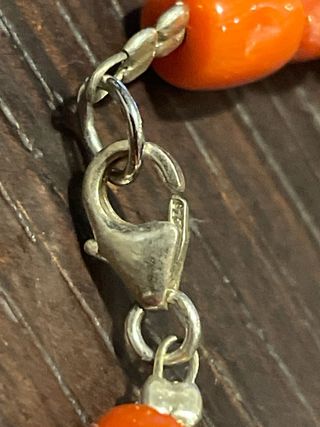 Collana corallo e argento