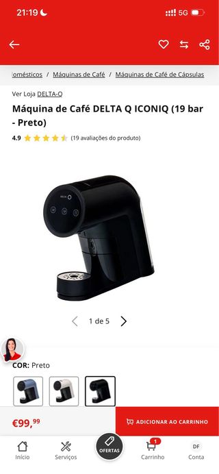 Máquina Café Delta Q Nova Nova Caixa