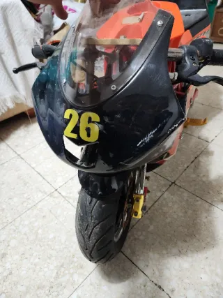 Mini Moto Polini Naranja y Negra