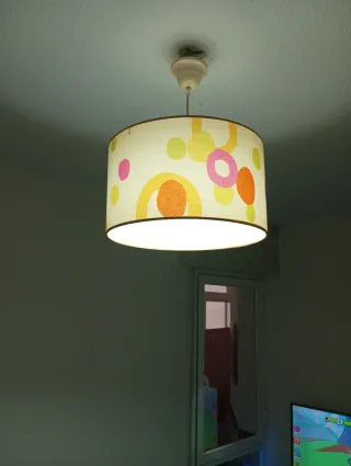 Lámpara de techo tela multicolor