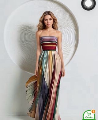 Vestido largo multicolor