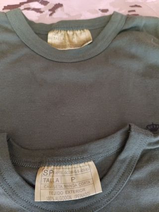 Camisetas verdes militares talla P-S