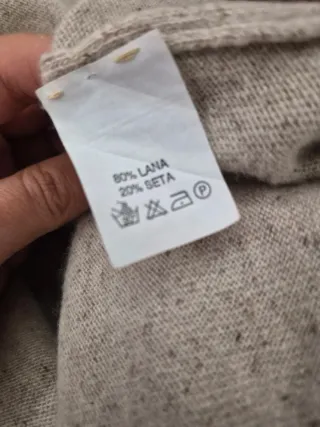 Maglione lana e seta beige