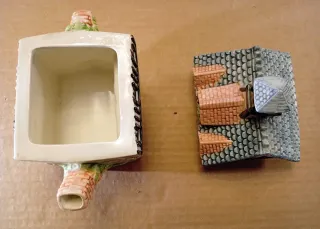 Tetera decorativa cerámica temática Golf