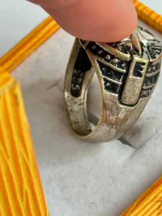 Anillo brújula rosa de los vientos plata 925