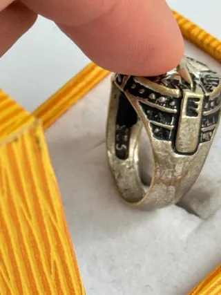 Anillo brújula rosa de los vientos plata 925