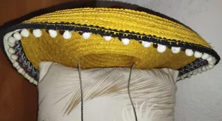 Sombrero mexicano paja pompones