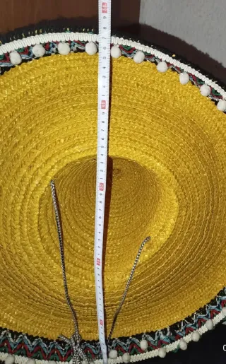 Sombrero mexicano paja pompones