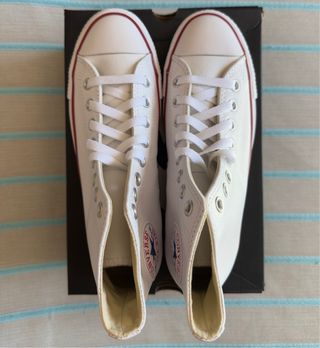 Converse All Star Hi Blancas Piel.
