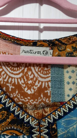 Blusa Natura Patchwork Talla L