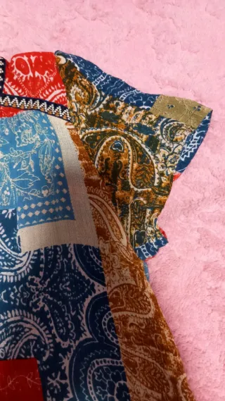 Blusa Natura Patchwork Talla L