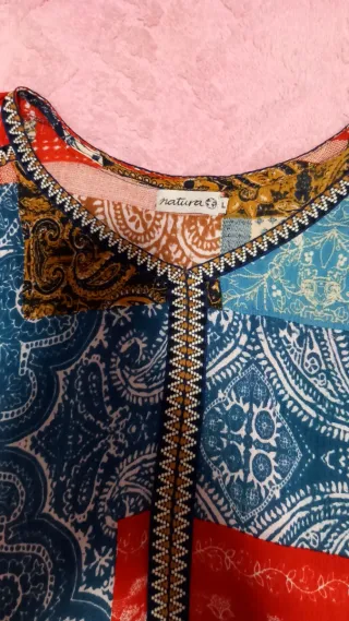Blusa Natura Patchwork Talla L