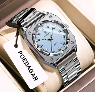 Reloj POEDAGAR Mujer Plata y Azul