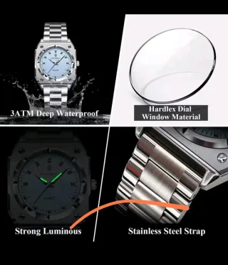 Reloj POEDAGAR Mujer Plata y Azul