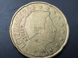 Moneda 20 céntimos Luxemburgo 2013 Error
