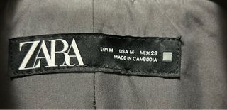 Abrigo Zara Gris Oversize Talla M