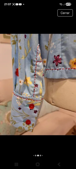 Camisa de popelín floral