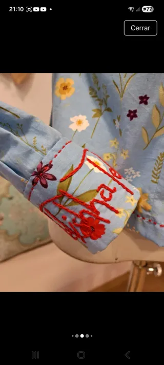 Camisa de popelín floral