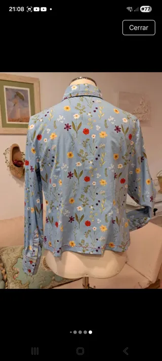 Camisa de popelín floral