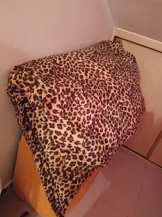 Puff grande estampado leopardo