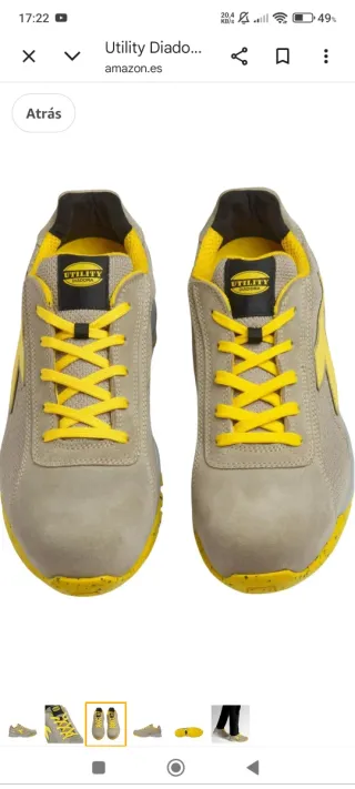 Zapatos seguridad Diadora beige/amarillo