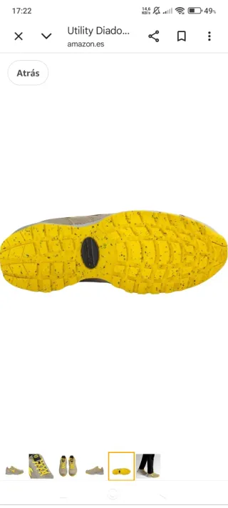 Zapatos seguridad Diadora beige/amarillo