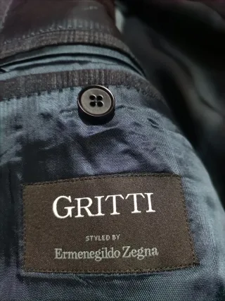 Americana Zegna Hombre Talla 56 Gris