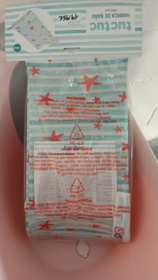 Bañera bebé rosa con soporte y hamaca