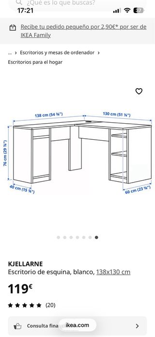 Escritorio Ikea KJELLARNE