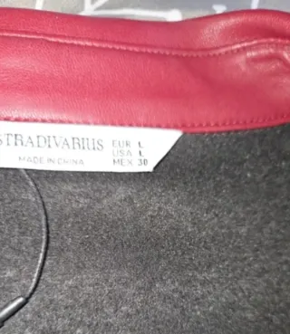 Vestido polipiel burdeos