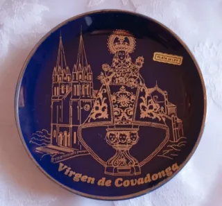 Plato Virgen de Covadonga Plata de Ley.
