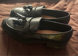 Mocasines negros con flecos