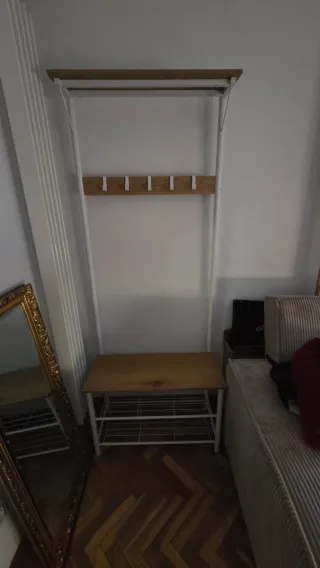 Perchero con banco y zapatero