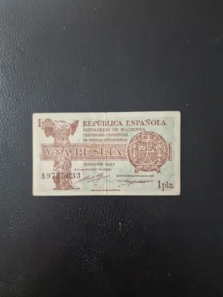 1 Peseta Española 1937 Provisional