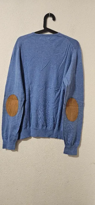 Jersey Carolina Herrera Azul V-Neck