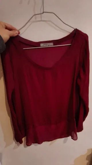 Blusa Bershka Mujer color Cereza Talla S