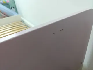 Cama infantil extensible blanca y rosa